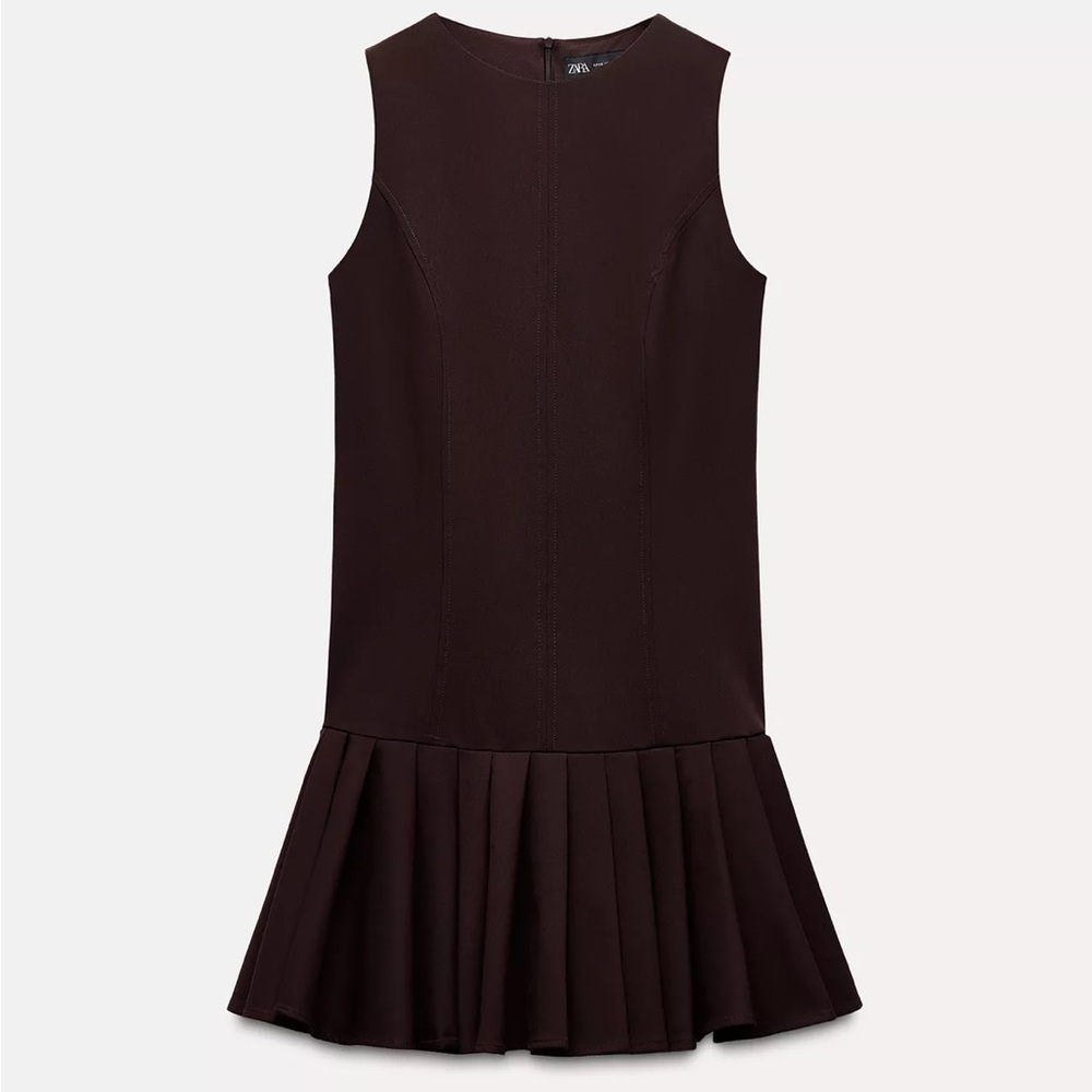 ZARA BOX PLEAT MINI DRESS